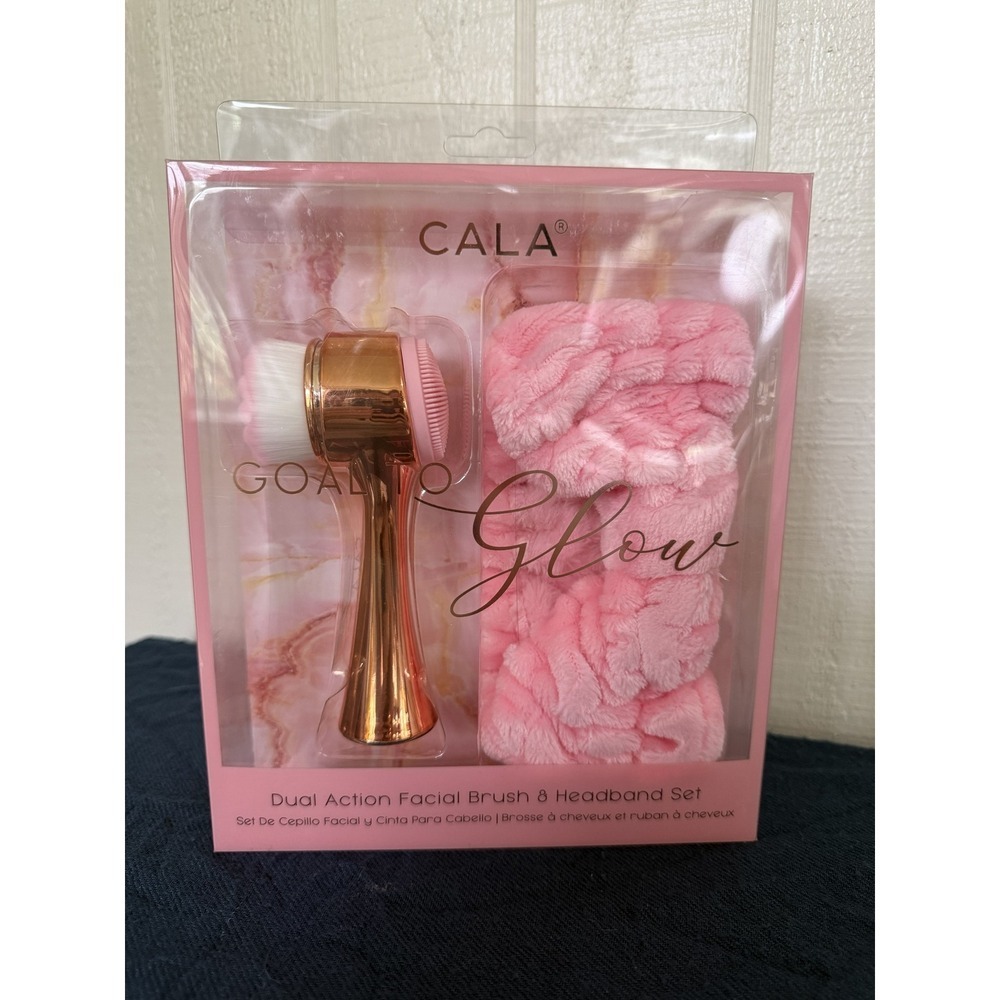 CALA Goal To Glow Dual Action Facial Brush and Headband Set- only pink left - Picture 2 of 3